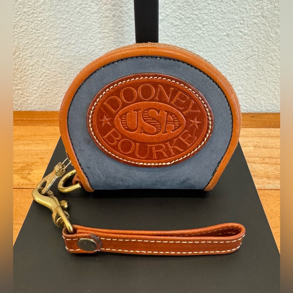 Dooney and Bourke Vintage Blue Nubuck Leather Coin Purse/Wristlet
